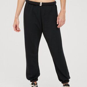 Aerie OTT Fleece Joggers – Black, Size XS | Ultra Cozy & Comfy 🖤